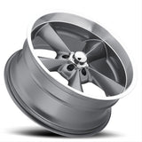Old School 15x8" Cast Aluminum Wheels, Gunmetal Grey, 1968-74 AMC AMX, Javelin, Javelin AMX, FREE lower 48 ground shipping in approx. 1-2 Weeks
