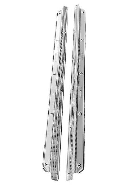 OER 1968-1979 Nova Riveted Sill Scuff Plates Pair Polished Aluminum GM Licensed