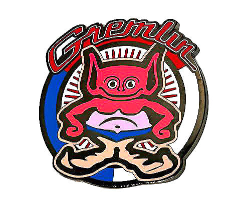 Emblem, Gremlin 3" Diameter, Show Quality, 1970-78 AMC (FREE lower 48 ground shipping in approx. in 1-2 weeks)