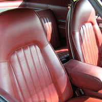 Bucket Seat Covers, Show Quality Reproduction, Leather (Black or Red), 1971 AMC Javelin, Javelin AMX (FREE lower 48 ground shipping in approx. 3 months)