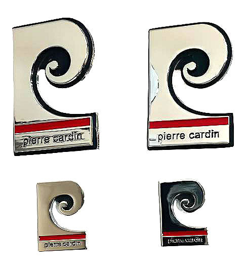Emblem, Pierre Cardin Set of 4, Show Quality, 1972-73 AMC Javelin, Javelin AMX (FREE lower 48 ground shipping in approx. in 1-2 weeks)