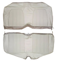 Rear Bench Seat Covers, Show Quality Reproduction, Knitted Grain Inserts With Coachman Grain Skirts Vinyl, Choose From 5 Colors, 1974 AMC Javelin, Javelin AMX, Matador (FREE lower 48 ground shipping in approx. 2-3 months)
