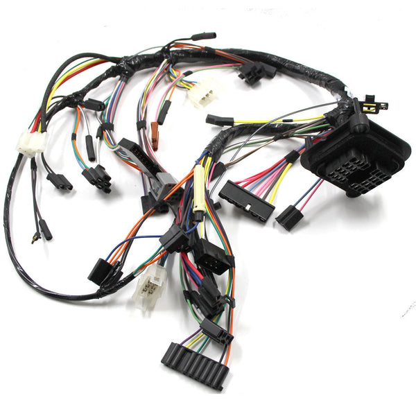 Dash Wiring Harness, 6 Cylinder And V/8, With Warning Lights, Usually With 120 M.P.H. Speedometer, With Seat Belt Warning, Brake Light Switch Is Push Rod Mounted - 1972 AMC Javelin, Javelin AMX - FREE lower 48 ground shipping in approx. 3-4 months