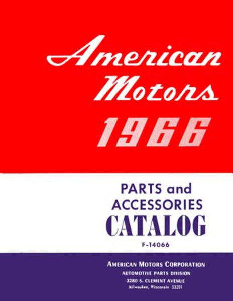 Parts & Accessories Interchange Catalog, F-14066, 1966 AMC - FREE lower 48 ground shipping in approx. 1-2 weeks