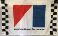 Wall Flag, AMC American Motors Corporation Logo, Black, 3'x5' (FREE lower 48 ground shipping in approx. in 1-2 weeks)