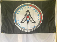 Wall Flag, AMC Hornet Logo, Black, 3'x5' (FREE lower 48 ground shipping in approx. in 1-2 weeks)
