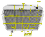 Radiateur en aluminium, 2 rangées, 1958-78 AMC - Voir les applications (sauf Concord, Eagle, Gremlin, Hornet, Spirit et Pacer), (livraison directe sous environ 1 à 2 semaines)