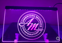 LED Sign, American Motors Corporation Logo, 8"x12" (FREE lower 48 ground shipping in approx. in 1-2 weeks)