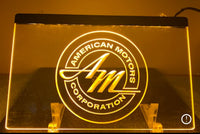 LED Sign, American Motors Corporation Logo, 8"x12" (FREE lower 48 ground shipping in approx. in 1-2 weeks)