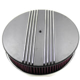 Kit de filtre à air en aluminium moulé à ailettes, 14"x3", noir froissé, AMC V8 1966-91 (livré dans environ 3 à 4 semaines)