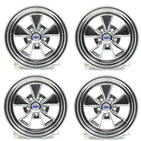 Cragar S/S 15x8", Chrome Steel Wheels, 1968-74 AMC AMX, Javelin, Javelin AMX, FREE lower 48 ground shipping in approx. 1-2 Weeks