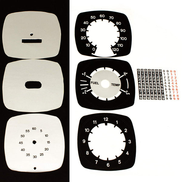 Dash Decal Kit, 120MPH w/Clock, 1971 AMC Javelin, Javelin AMX - FREE lower 48 ground shipping in approx. 1-2 weeks