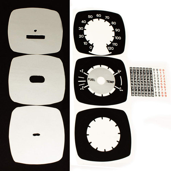 Dash Decal Kit, 120MPH w/Clock Delete, 1971 AMC Javelin, Javelin AMX - FREE lower 48 ground shipping in approx. 1-2 weeks