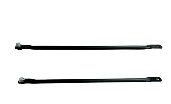 Fender To Radiator Support Braces, Set of 2, Black Steel, 1968-70 AMC AMX, 1968-74 Javelin, 1971-74 Javelin AMX - FREE lower 48 ground shipping in approx. 1-2 weeks