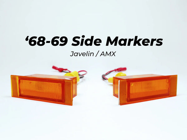 Kit de marqueurs latéraux avant, ensemble de 2 pièces, AMC Javelin 1971-74, Javelin AMX (livraison en 1 à 2 semaines)