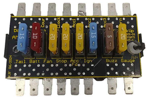 Fuse Panel, Direct Replacement w/ATO Blade Fuses, 1970-73 AMC (See Applications) - FREE lower 48 ground shipping in approx. 1-week