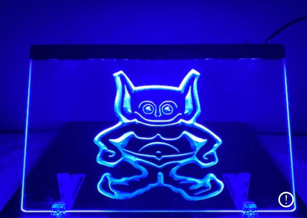 LED Sign, Gremlin Man Logo, 8"x12" (FREE lower 48 ground shipping in approx. in 1-2 weeks)