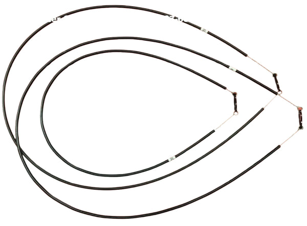 Câble de frein de stationnement d'urgence, en acier inoxydable, jeu de 3 pièces avec clips, AMC Pacer 1975-80 - Expédition directe sous environ 1 à 2 semaines