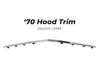Hood Molding Kit, Polished Stainless Steel, Show Quality Reproduction, 1970 AMC AMX, Javelin (FREE lower 48 ground shipping, available summer 2025)