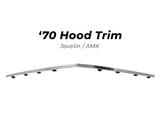 Hood Molding Kit, Polished Stainless Steel, Show Quality Reproduction, 1970 AMC AMX, Javelin (FREE lower 48 ground shipping, available summer 2025)