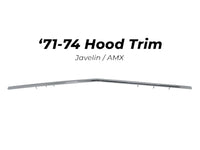 Hood Molding Kit, Polished Stainless Steel, Show Quality Reproduction, 1971-74 AMC Javelin, Javelin AMX (FREE lower 48 ground shipping, more coming summer 2025)