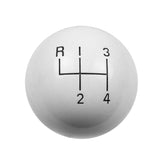 Hurst 4-Speed White Shift Knob Kit, 3/8-16 Threads - FREE lower 48 ground shipping in approx. 1-week