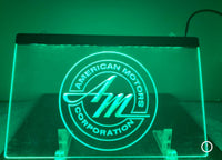LED Sign, American Motors Corporation Logo, 8"x12" (FREE lower 48 ground shipping in approx. in 1-2 weeks)