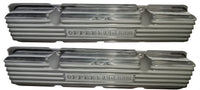 Offenhauser Finned Cast Aluminum Valve Cover Set, Polished, USA Made, 1966-91 AMC V8 (FREE lower 48 ground shipping in approx. in 1-3 months)