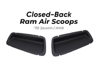 Ram Air Hood Scoop Kit, Closed Back, Black Molded Plastic Reproduction, 1970 AMC AMX, Javelin (FREE lower 48 ground shipping in approx. 1-2 Weeks)
