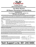 Champion Dual Cooling Fan Master Kit, For Champion Aluminum Radiators, 1958-78 AMC - See Applications (FREE lower 48 ground shipping in approx. 1-2 weeks)