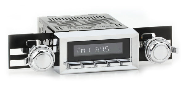 RetroSound Motor® 4 Radio, AM/FM HD USB Bluetooth Streaming and Hands-Free Calling, Chrome or Black Knobs & Face, 1971-74 AMC Javelin, Javelin AMX (FREE lower 48 ground shipping in approx. 1-2 weeks)