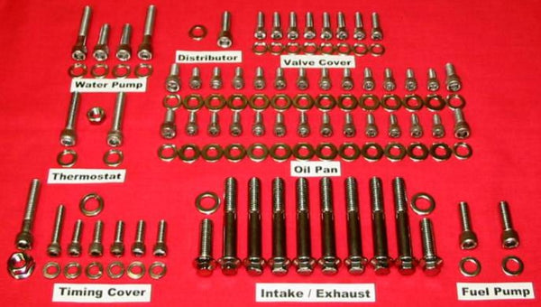 Stainless Steel Allen Head Engine Bolt Kit, USA Made, 1964-80 AMC Inline 6 (FREE lower 48 ground shipping in approx. 1 week)