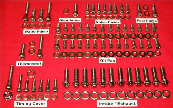 Stainless Steel Allen Head Engine Bolt Kit, USA Made, 1981-87 AMC Inline 6 (FREE lower 48 ground shipping in approx. 1 week)
