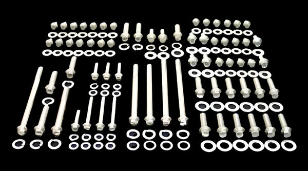 Stainless Steel Polished Grade 8 ARP Hex Engine Bolt Kit, USA Made, 1966-91 AMC V8 (FREE lower 48 ground shipping in approx. 1 week)