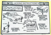 Tire Jacking Instructions Decal, 3197296, 1969 AMC Rambler, Hurst S/C Rambler, Rogue -FREE lower 48 ground shipping in approx. 1-2 weeks
