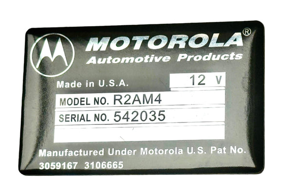 Voltage Regulator Tag, Show Quality Reproduction, AMC Motorola R2AM4, 1969-70 AMC (See Applications)