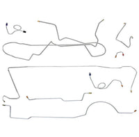 Manual Front Disc Brake Line Kit, 1971-74 AMC Javelin, Javelin AMX, 8 PC, OE Steel or Stainless (FREE lower 48 ground shipping in approx. 1-2 weeks)