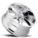 Old School 17x8"/17x9.5" Staggered Cast Aluminum Wheels, Chrome, 1968-74 AMC AMX, Javelin, Javelin AMX, FREE lower 48 ground shipping in approx. 1-2 Weeks