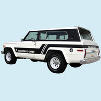 Decal And Stripe Kit, Matte Black, 1981-1983 Jeep Cherokee Chief SJ - FREE lower 48 ground shipping in approx. 1-2 weeks