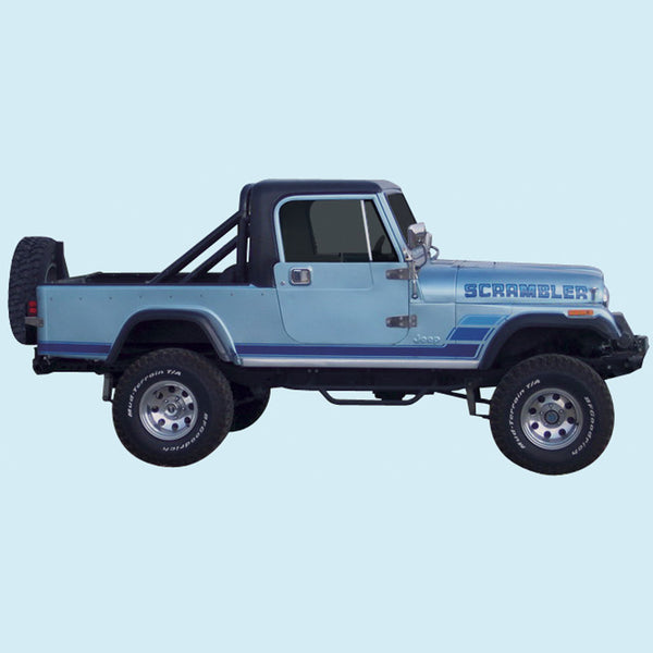 Decal And Stripe Kit,  Names, Hood & Side Stripes, 1983-84 Jeep Scrambler Renegade SR Sport - FREE lower 48 ground shipping in approx. 1-2 weeks