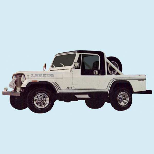 Decal And Stripe Kit,  Names, Hood & Side Stripes, 1985-86 Jeep Scrambler Laredo SL Sport - FREE lower 48 ground shipping in approx. 1-2 weeks