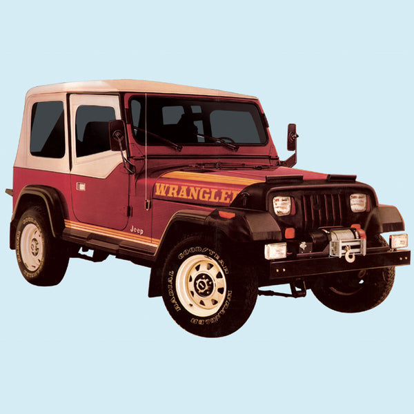 Decal And Stripe Kit,  Names & Lower Body Stripes, 1987-88 Jeep Wrangler - FREE lower 48 ground shipping in approx. 2-3 weeks