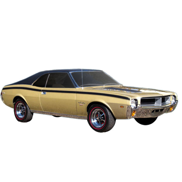 Decal And Stripe Kit, 2-Color Side Stripe, 1968-69 AMC Javelin - FREE lower 48 ground shipping in approx. 1-2 weeks