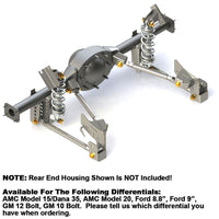 Rear 4-Link Coil Over Suspension System, 1970-78 AMC Gremlin - FREE lower 48 ground shipping in approx. 2-3 weeks
